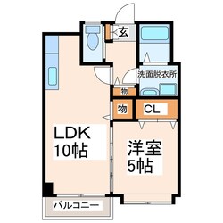 ヘルメス壱番館の物件間取画像